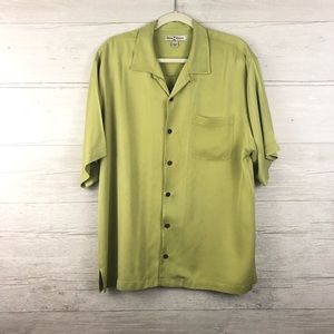 Tommy Bahama Men Green Short Sleeve Button Down